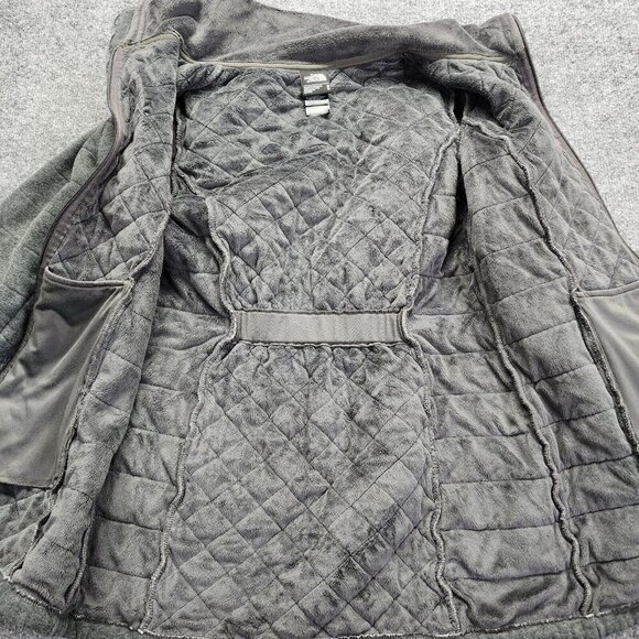 The North Face Womens M Caroluna Jacket-Plush Fleece Quilt Lined Heather Gray - Picture 9 of 12